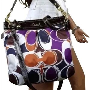 NWT Rare Coach Ashley Scarf Print Hobo Handbag